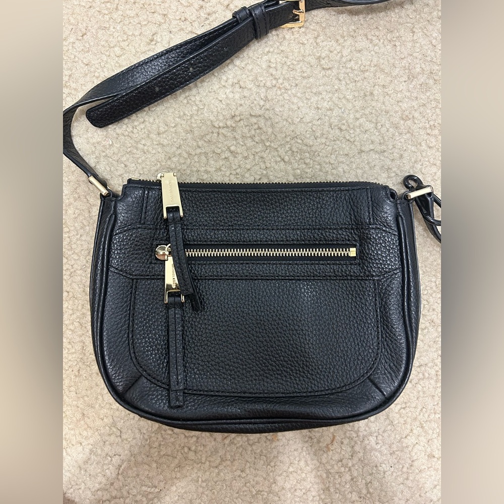 Michael Kors Black Leather Crossbody Bag